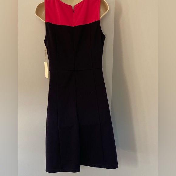 HAWTHORN 41 LUCIDA COLORBLOCK SLEEVELESS KNIT DRESS NAVY/PINK SIZE L - Picture 2 of 4